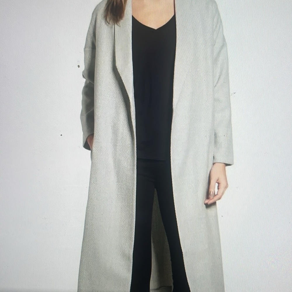 AYR Lightweight Wool Long Coat Unstructured - Picture 6 of 8